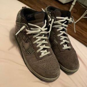 nike dunk high tweed size 7.5 vintage pair